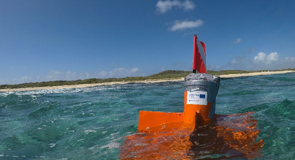 Le BRGM réalise une campagne de mesure des courants à l’anse des Salines en Guadeloupe